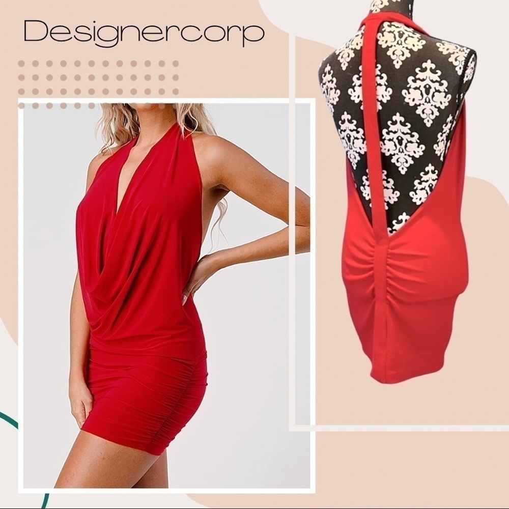 🔥Rubber Ducky,(Made in USA),Stunning Red Dress,Sexy,East Wear, 1 Strap Backless